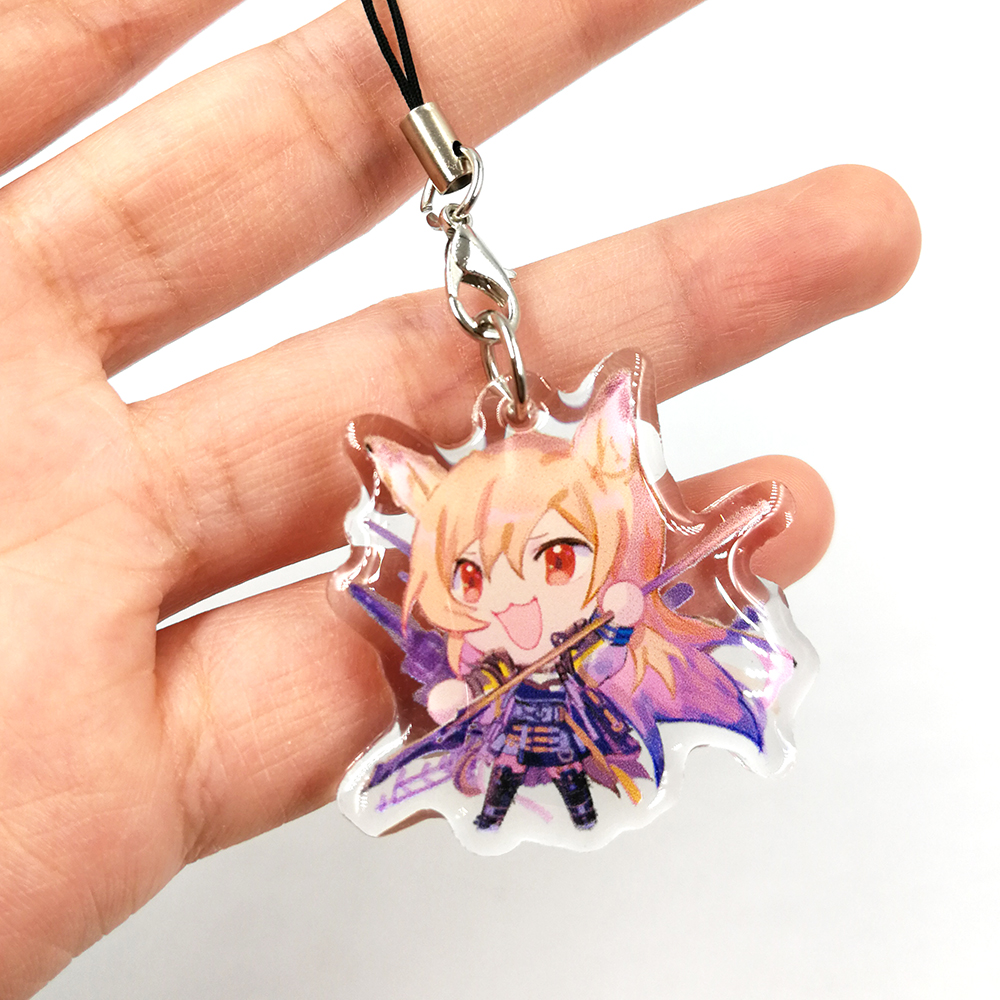 Custom Low MOQ Clear Epoxy Resin Glitter Cartoon Make Own Design Anime Boys Acrylic Charms for Gift