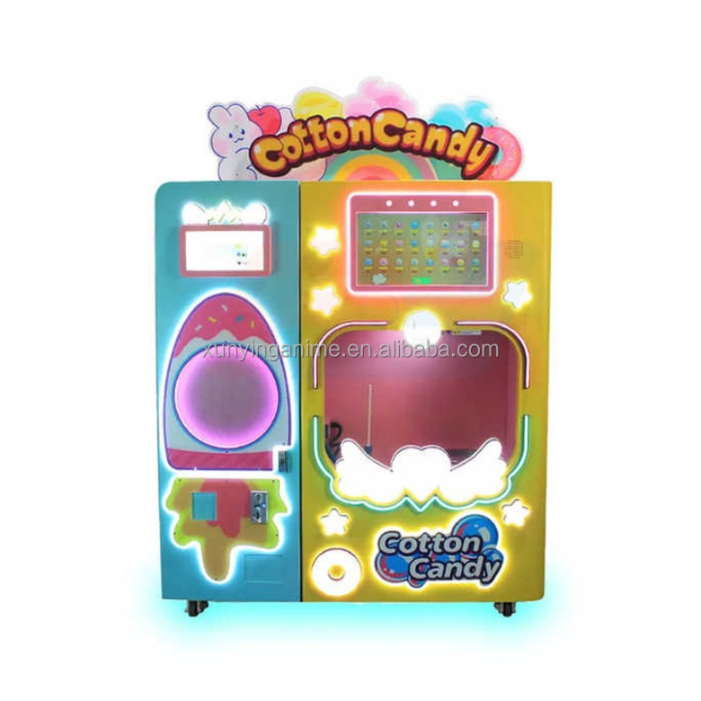 Amusement Game Center Cotton Candy Fairy Floss Vending Machine Coin Operated 110V