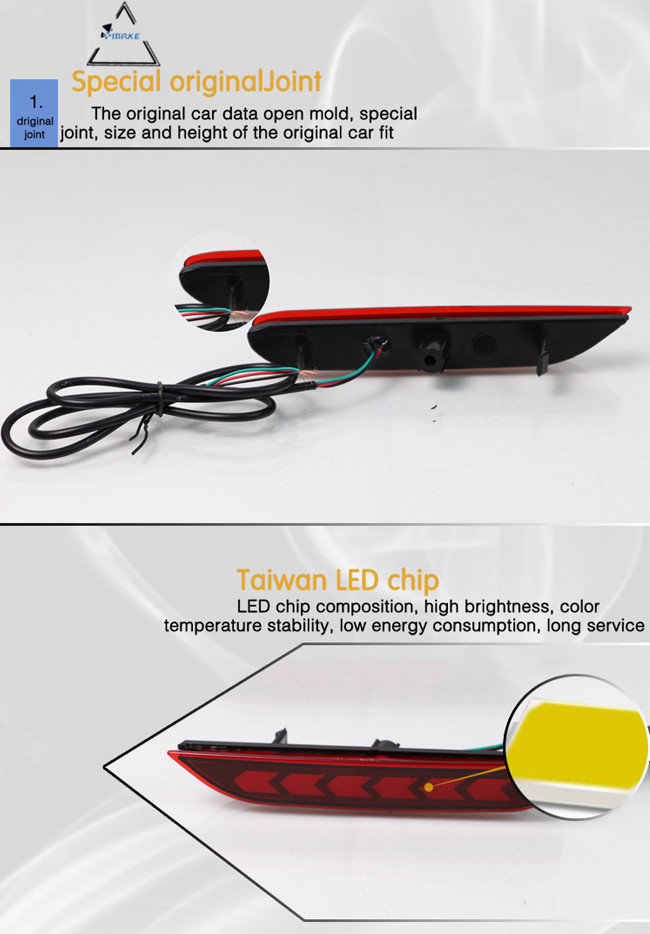 For Nissan X Trail Qashqai X-Trail Led Reverse Light Bar Reversin Brake 2 Function