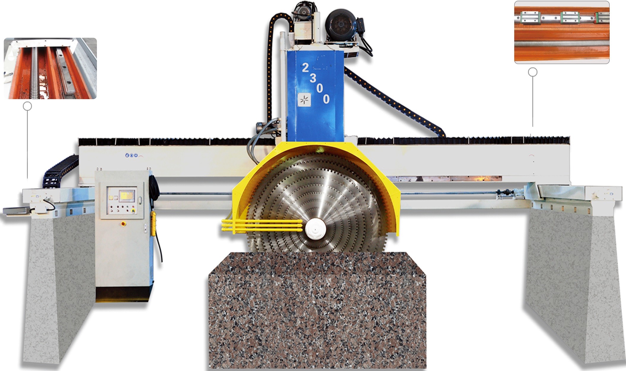 3000mm Blades Stone Block Cutting Machine