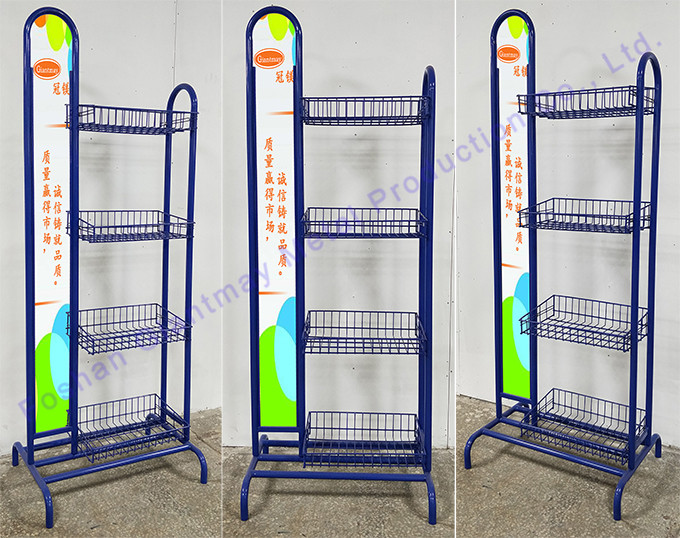 Potato Chips Metal Rack stand for snacks Display Basket
