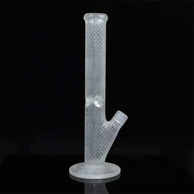 11 Inch Glass Smoking Pipe Straight Tube 6 Lines Perc Percolator Hookah Shisha
