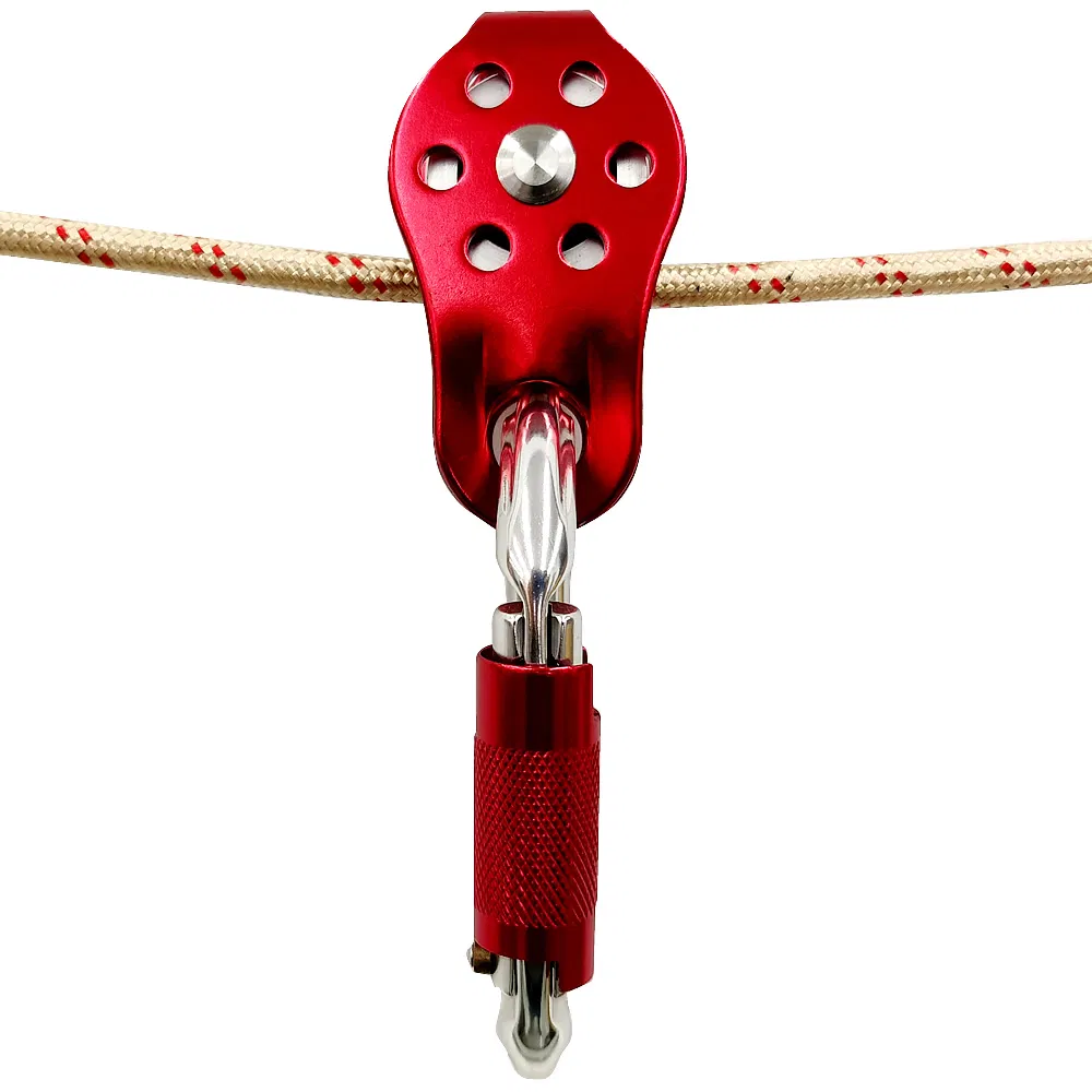 Heavy Duty Single Swivel Rope Pulley Fixed Tree Rock Climbing Single Pulley Rappelling Arborist Rescue