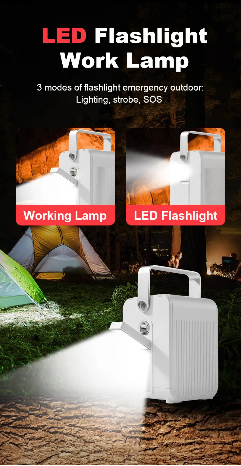 100W 27000mAh Portable Solar Energy Generator With Jump Starter