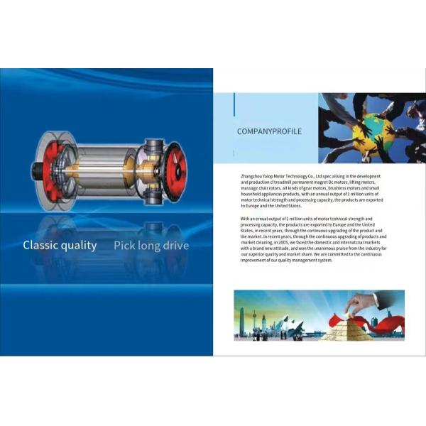 Permanent Magnet Construction 90V 180V DC Motor for Treadmill Brushless Motor