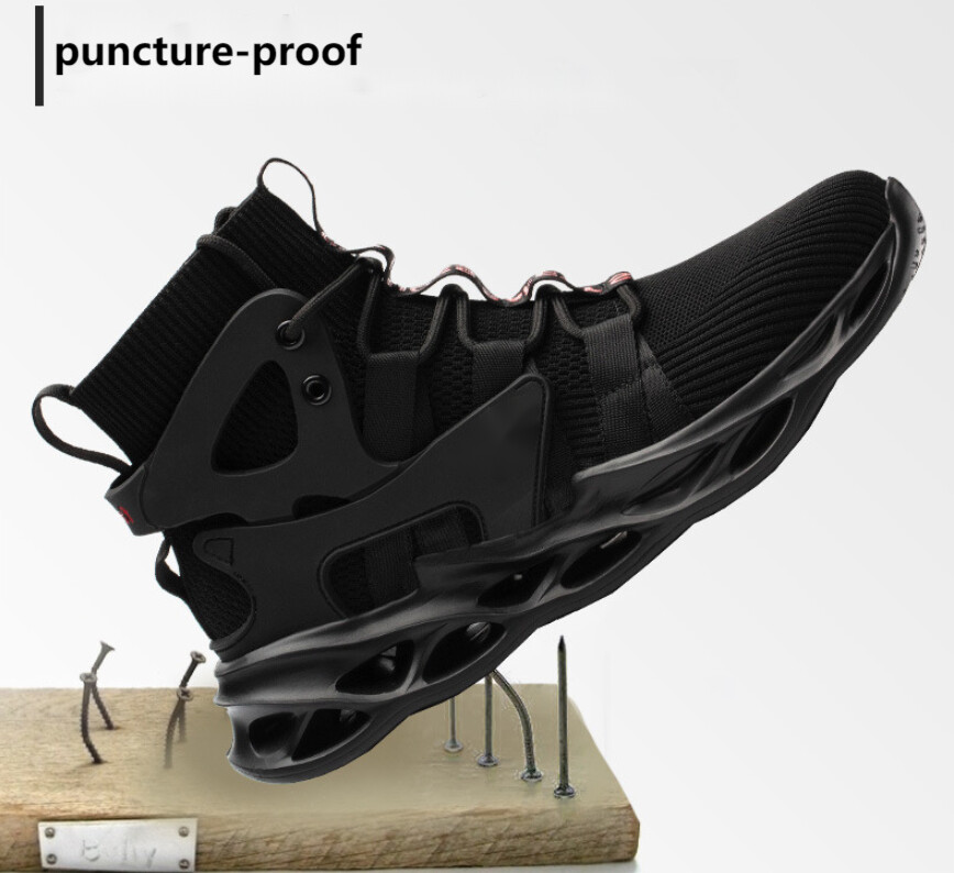 Labor Protection Shoes Men'S Anti-Smash Anti-Puncture Breathable Safety Shoes Mountaineering Wear-Resistant Steel
