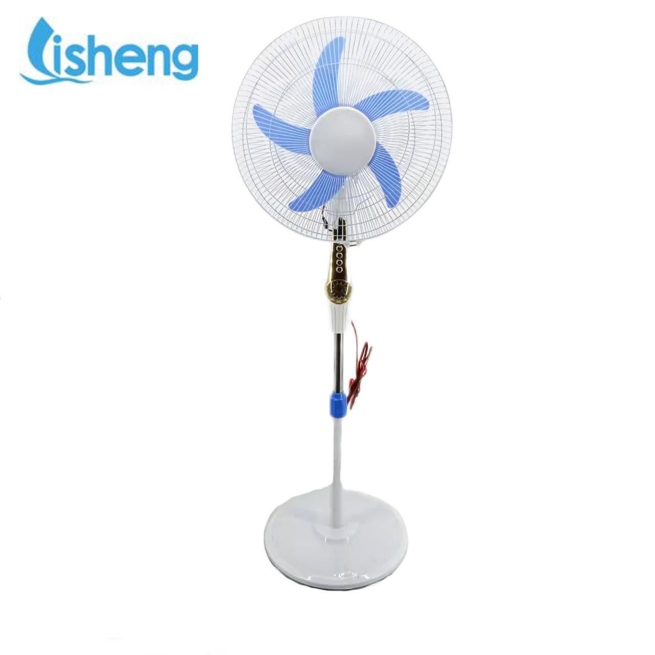 Household Plastic Material Solar 16 Inch Rechargeable Fan With Led Light