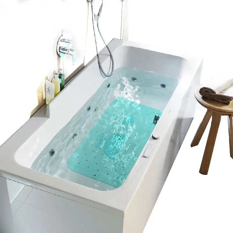 Washable Non Slip Silicone Shower Mat Odorless Nontoxic BPA Free