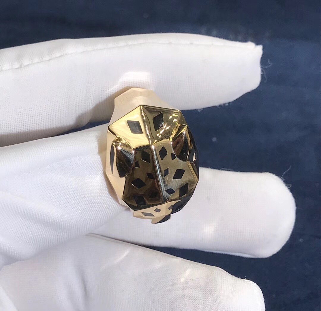 Fine Jewelry Highend Custom Jewelry 18k Pure Gold Car Tier PanthèRe De Car Tier Ring