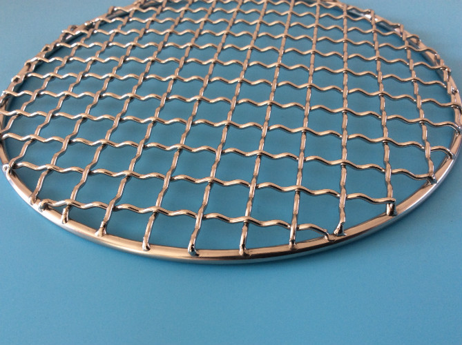Twill Weave Welded Ss201 1.0mm Round Bbq Grill Mesh