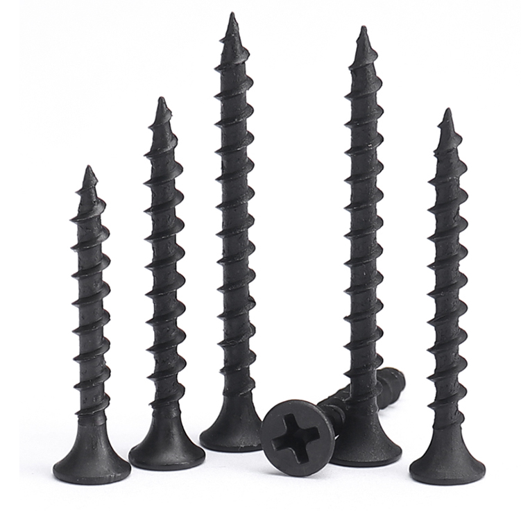 Metric Drywall Screws Coarse Thread for Black Gypsum Board Durable Steel Material