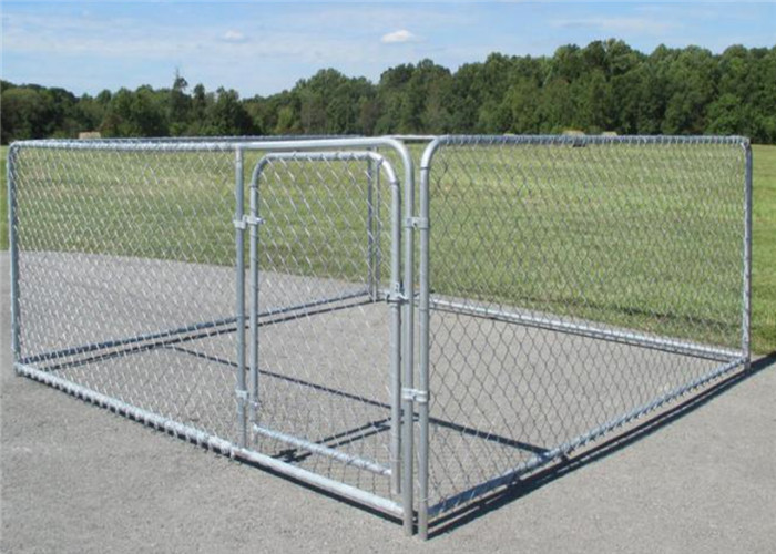 Galvanized Chain Link 6x8x6.5 Metal Dog Kennel With Pc Frame Box Kit