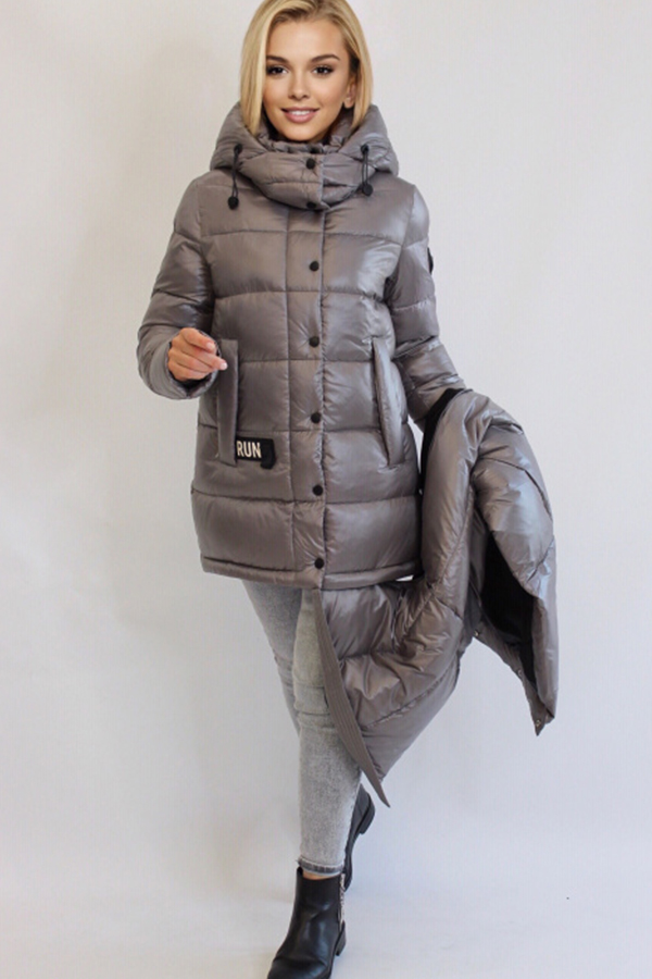 FODARLLOY Long clothes winter bright face loose warm women's cotton padded jacket coat