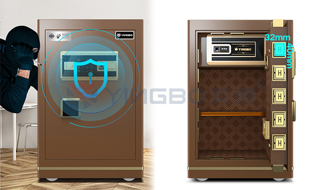 Intelligent Dual Alarm Solid Bolts Office Safe Box YB/N7-25#---150D#