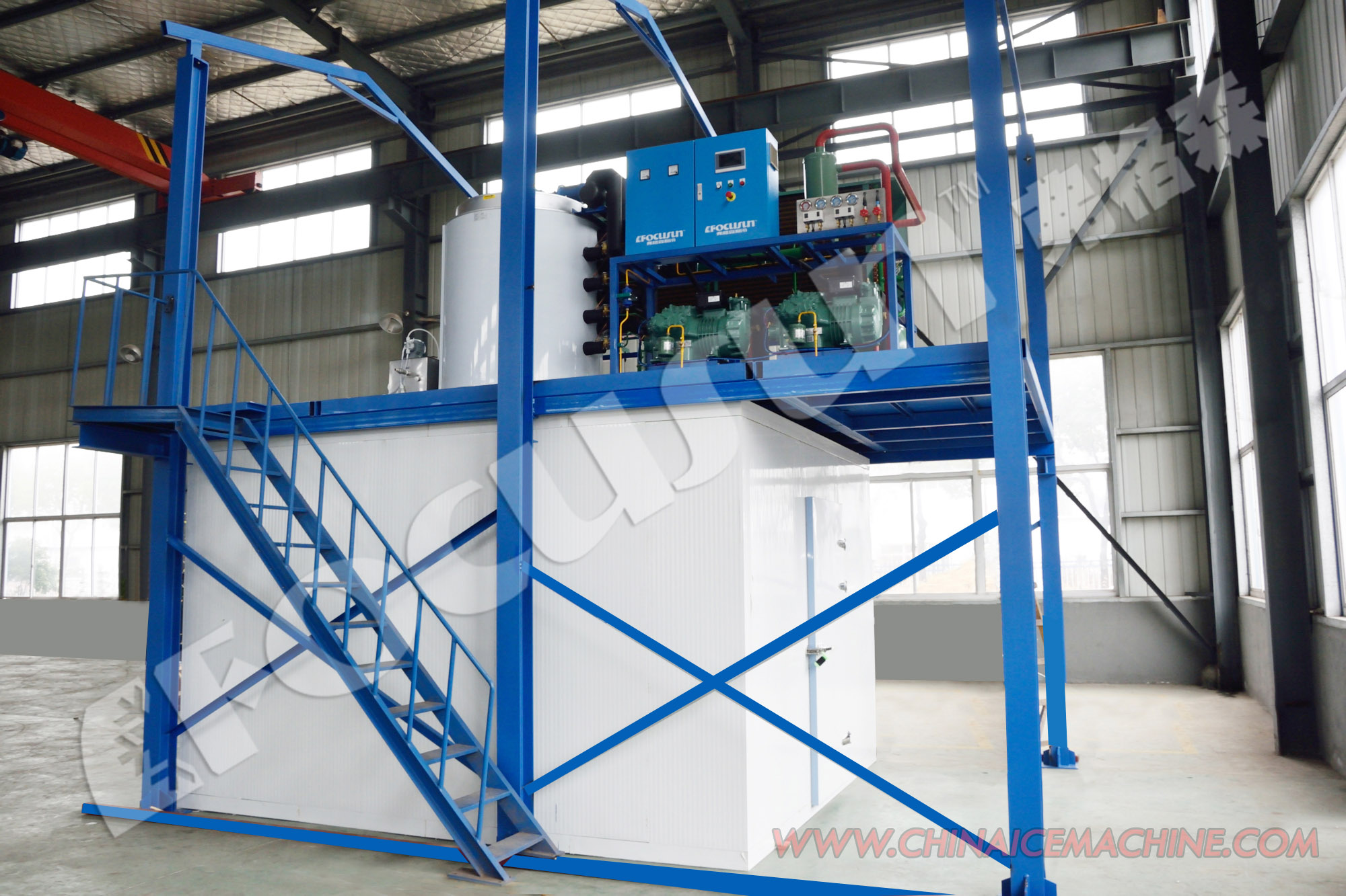 20 Tons Ice Flake Machine with 3600 KG Capacity and 1.5mm-2.2mm Ice Size Guarantee