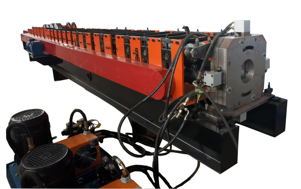 Galvanized Steel Rain Downspout Pipe Roll Forming Machine Hydraulic Cutting System