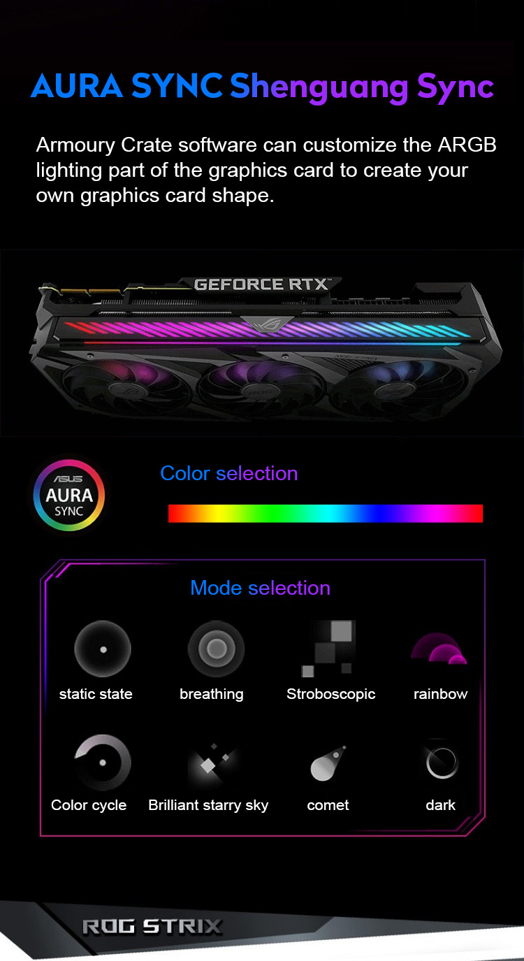 256bit GDDR6X Desktop Graphics Card ASUS NVIDIA ROG-STRIX-RTX3070Ti-O8G-GAMING