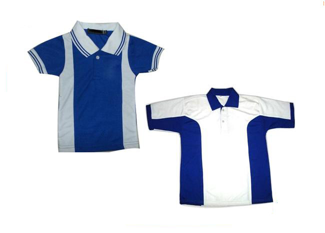 Elegant Design Children's Style Clothing , Pure Cotton School Uniform Polo Shirts