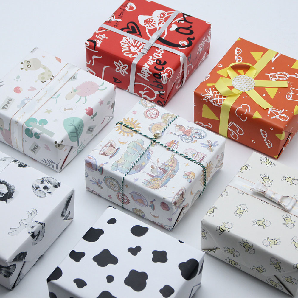 Uncoated Printed Gift Wrapping Paper
