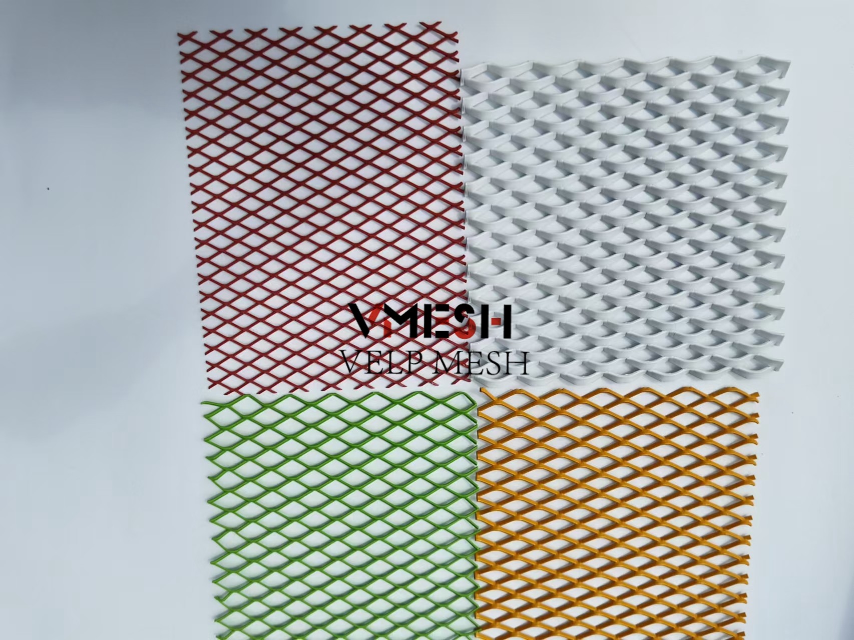 Decorative Archtectural Aluminium Plate Expanded Wire Mesh Standard Raised