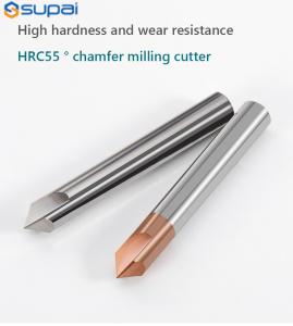 China High Speed Chamfer End Mill - 3 Flute 45° Helix Angle 3/8'' Shank on sale