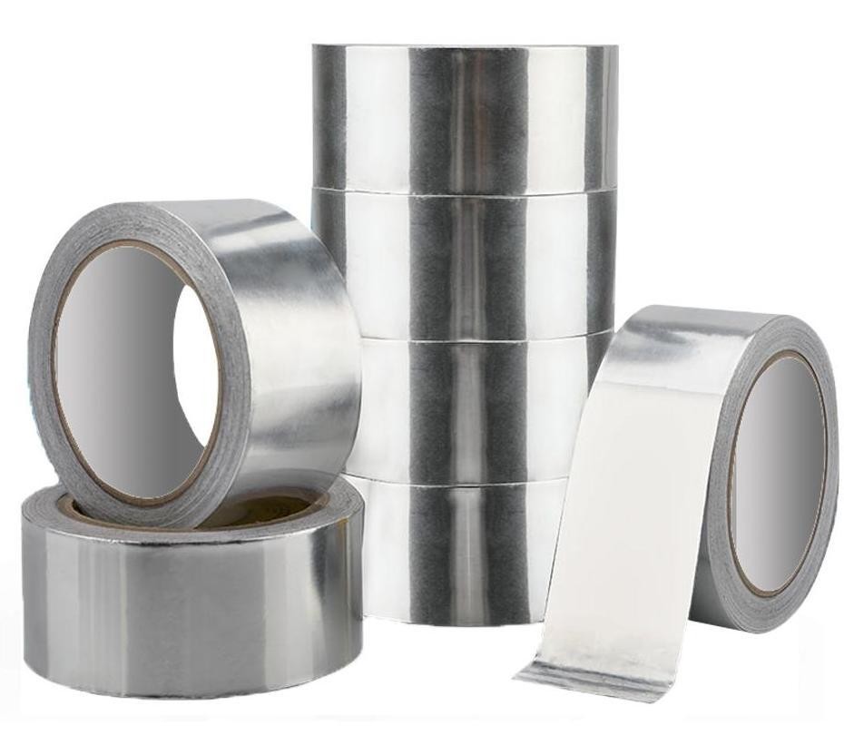 High Temp Aluminum Foil Tape 50m Length Acrylic Adhesive Excellent Vapor Barrier