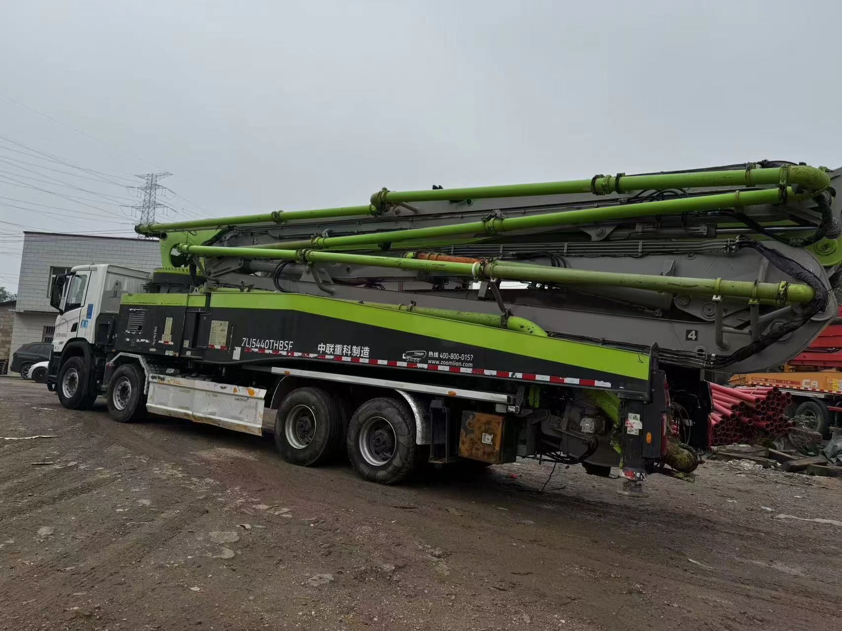 2021 Model Used Concrete Pump Truck Scania Chassis Zoomlion 63 Meter Concrete Pump