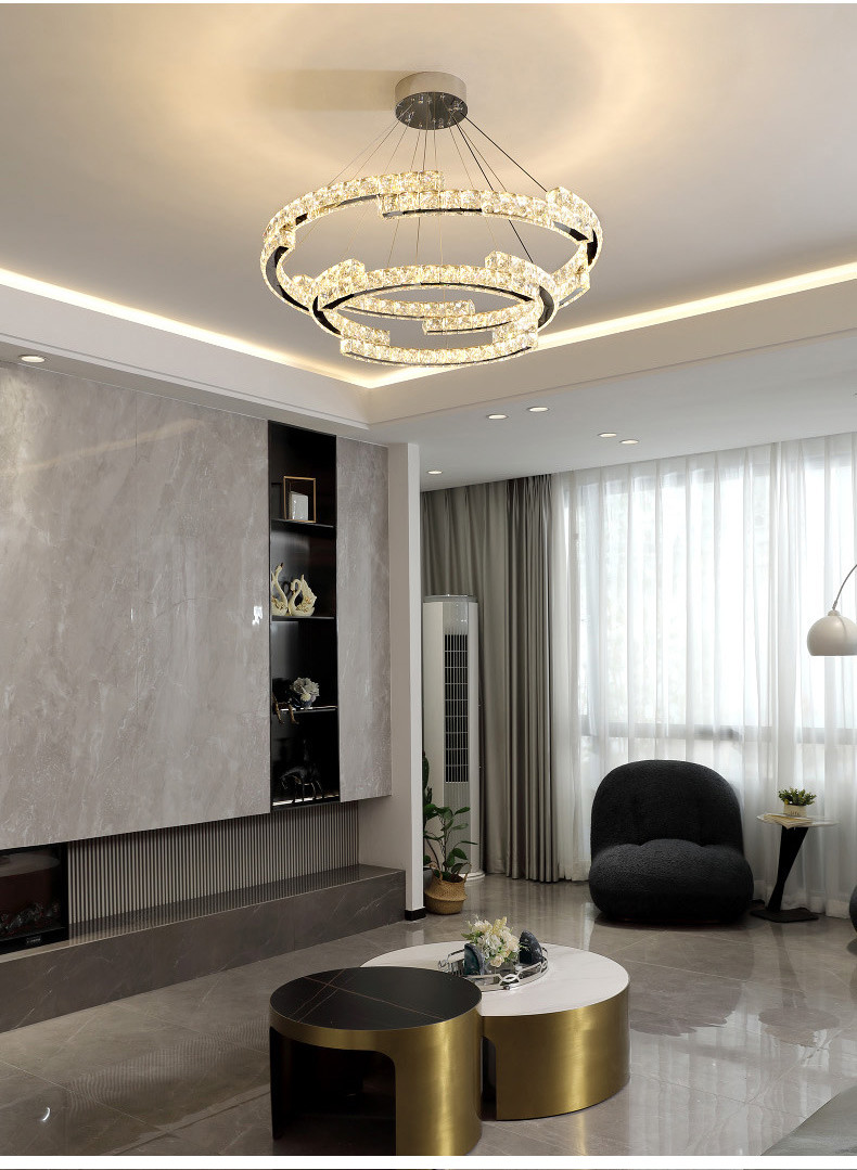 Luxury Crystal Ceiling Lamp Suitable for Living Room Bar Bedroom Ceiling Lamp(WH-CA-102)
