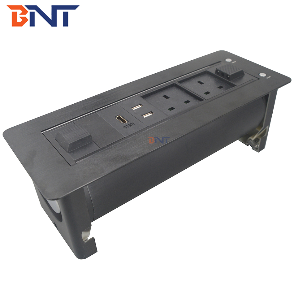 With phone charger hidden into table media power data table top socket outlet