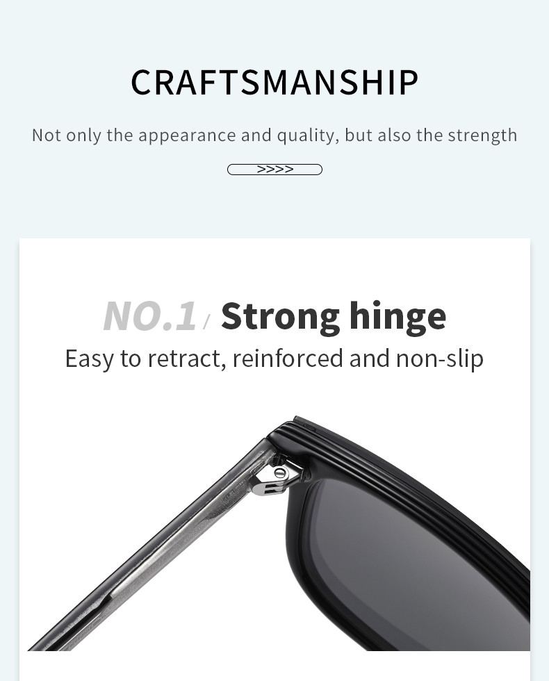 Absorbing Polarized Magnetic Sunglasses Two Lenses Square Men'S Myopia