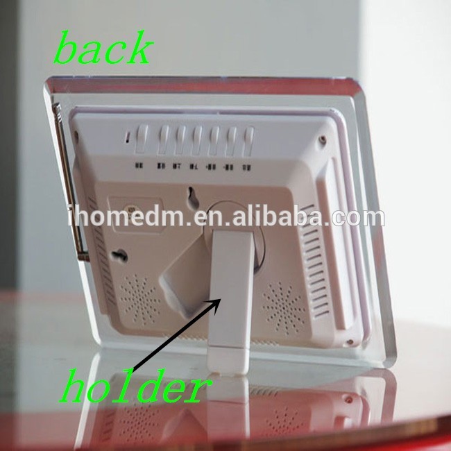 wireless call waiter restaurant system white menu holder call button and display panel
