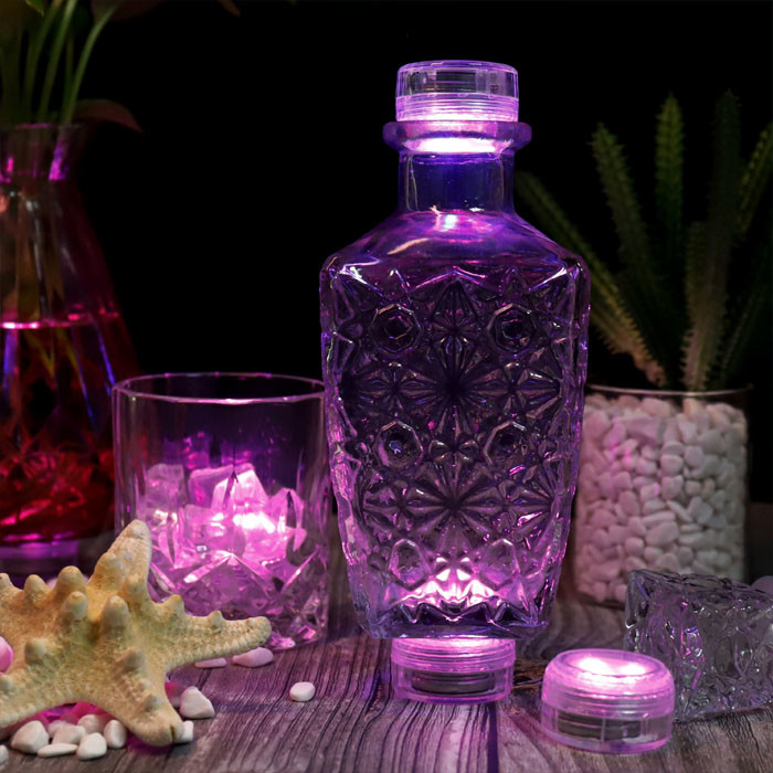 Small Submersible LED Lights Mini Waterproof RGB LED Tea Lights Candles Party Events Home Vase Pool Pond Decor