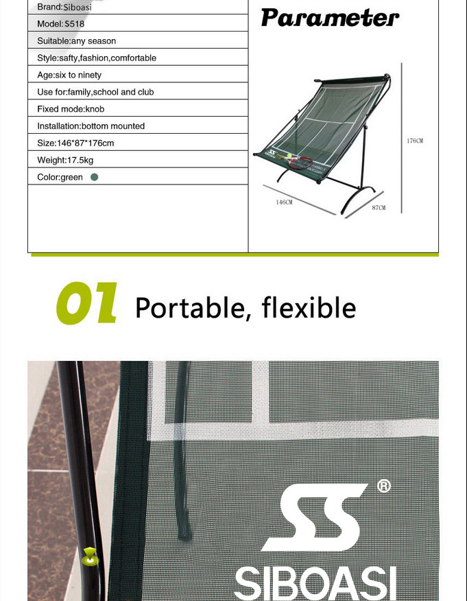 BV Approve 20*30*147CM Tennis Rebounder Wall Tennis Rebound Practice Nets