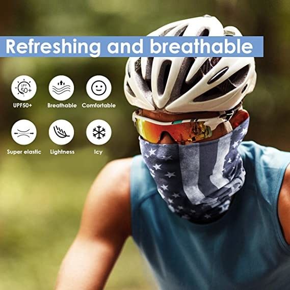 Black Tubular Bicycle Patchwork Sport Scarf Bandana