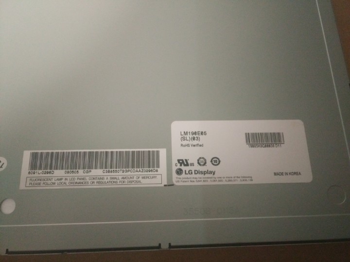 LM190E05-SL02 LG. LCD 19.0" 1280(RGB)×1024 280cd/m2 INDUSTRIAL LCD DISPLAY