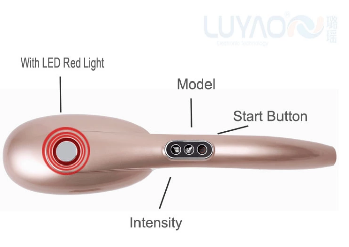 Rose Golden Personal Home Body Massager Pressing Vibrating Massage Hammer