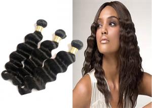 China No Shedding Virgin Brazilian Hair Extensions Black Body Wavy Hair Weave on sale