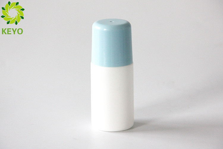 Round Plastic Roll On Deodorant Bottles 60g For Antiperspirant / Sun Block