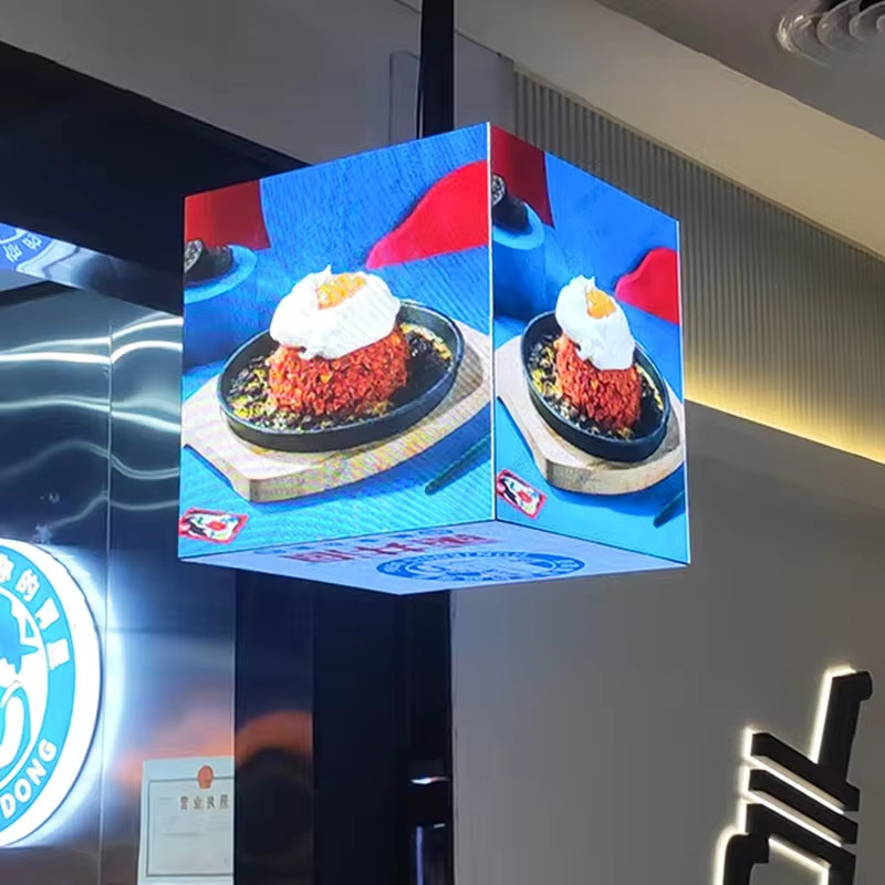 custom led display Led Digital Advertising Display Screen Creative Outdoor Waterproof Rotating Magic Cube Led Displays