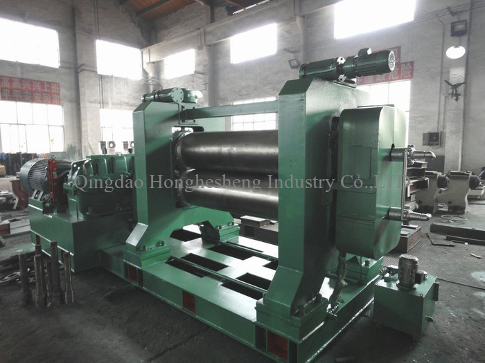 Fabric Rubber PVC Film Conveyor Belt Calender Machinery 360*1120mm