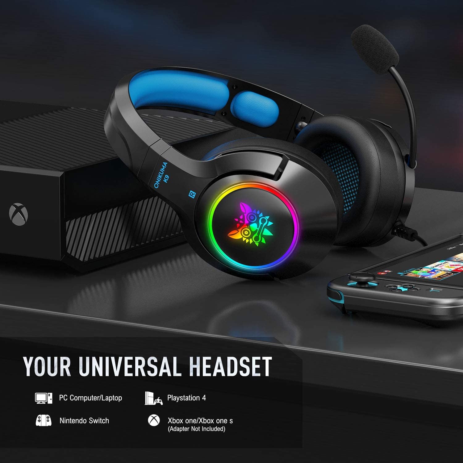 DC5V Onikuma K9 2.2kohm Glowing Gaming Headset