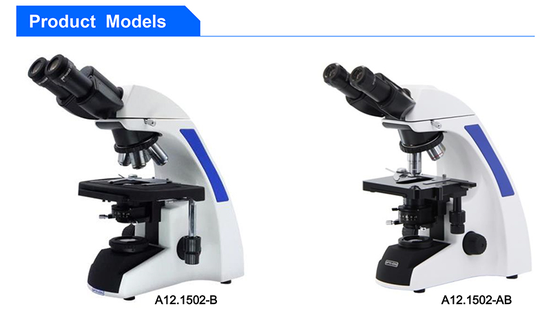 infinity Plan Achromatice Compound Optical Microscope 3W LED A12.1502 Backward Quadruple Nosepiece