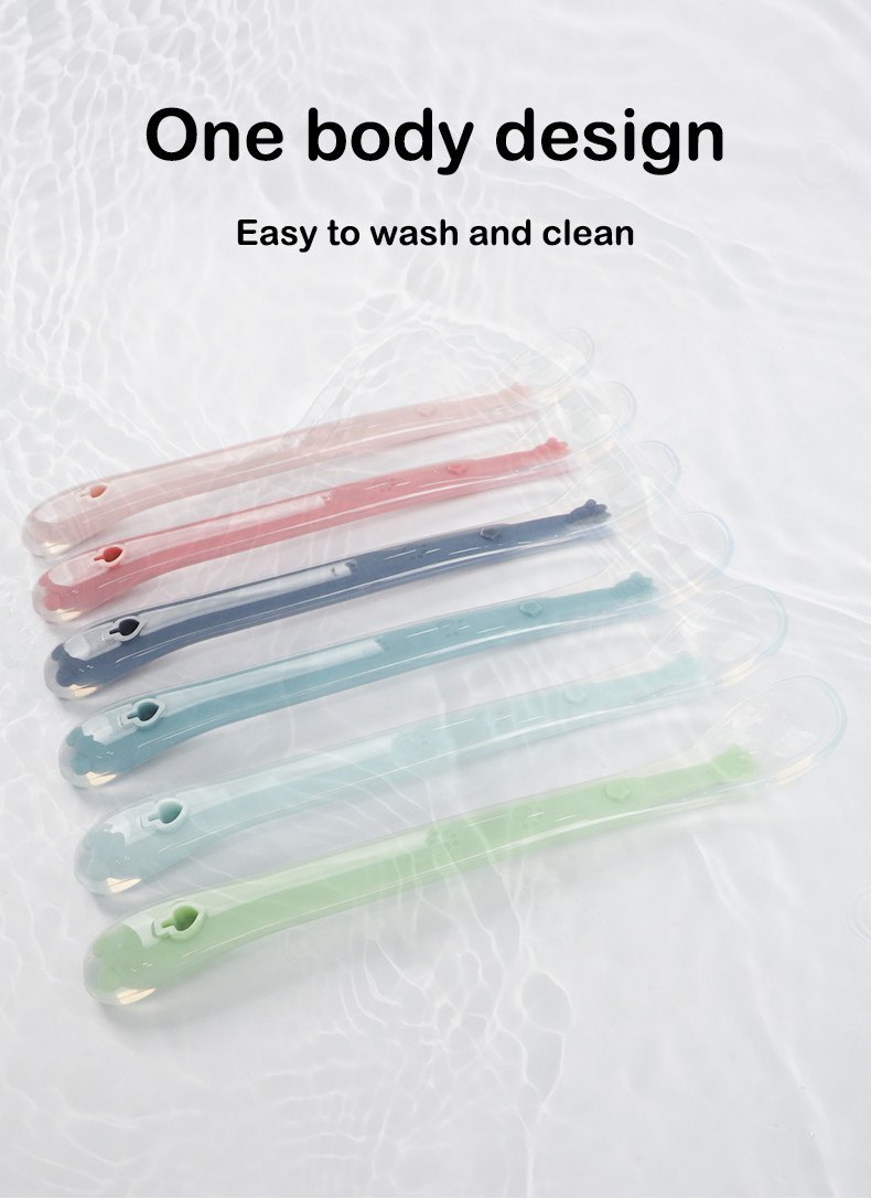 Non-Toxic Bear Silicone Spoon Fork For Kitchen Utensils Eco-Friendly Durable
