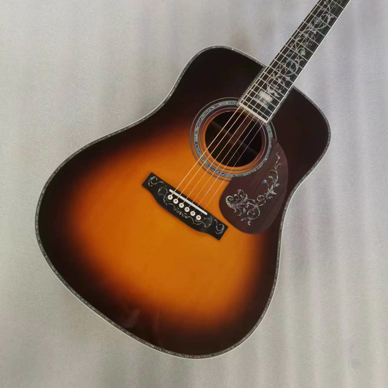 D Classic 45 Dreadnought acoustic guitar with natural Solid spruce TOP with Fishman EQ and hardcase logo