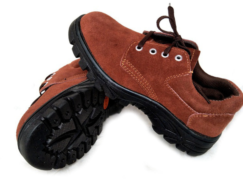 SGS Anti Piercing Steel Toe Cap Leather Low Top Wear Resistant Safety Shoes Trainers