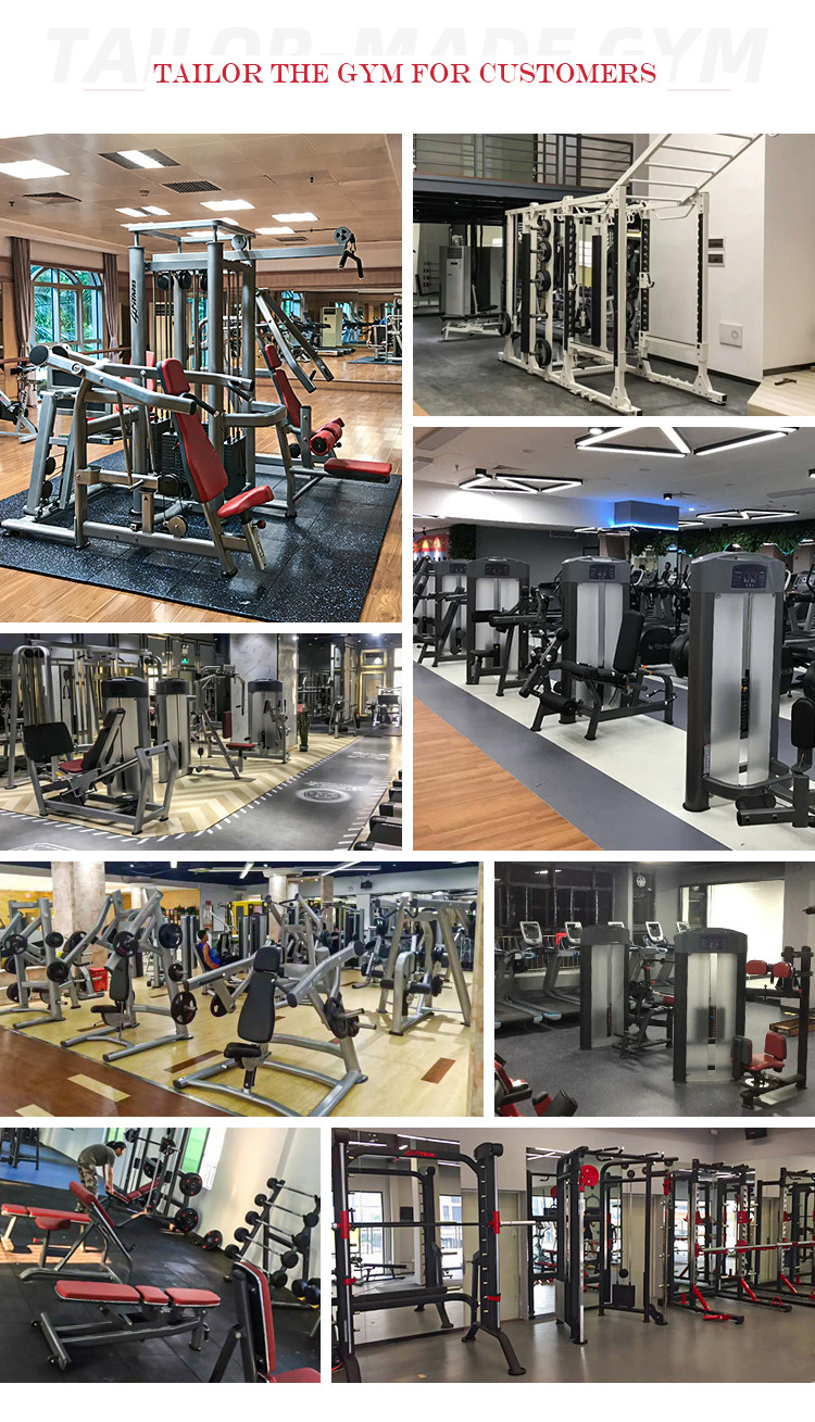 144x144x148cm Seated Red Tube Chest Press Universal Machine