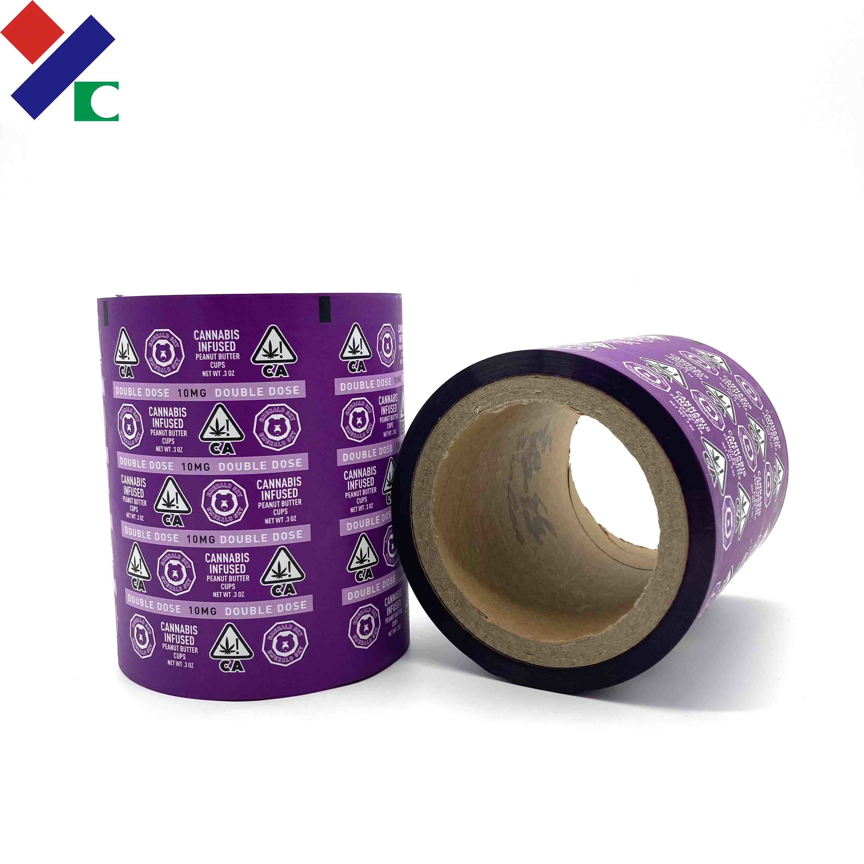 Candy Chocolate Bar Packaging Printed Bopp Plastic Film Roll 30micron