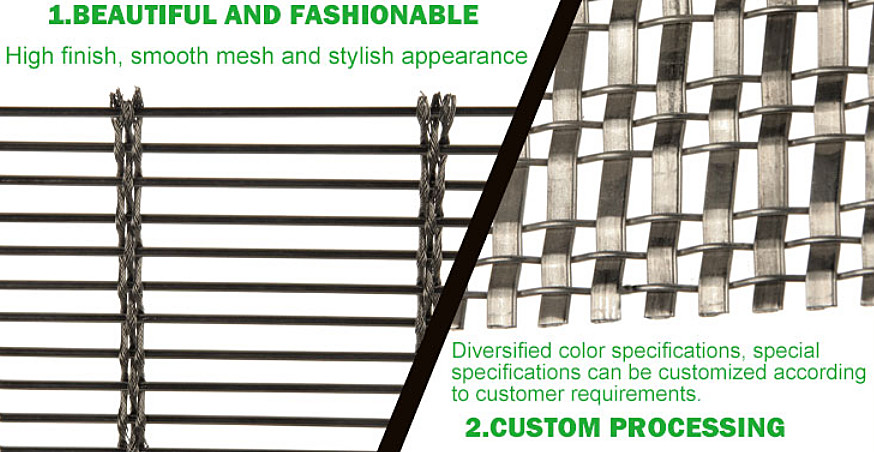 1-3m Width Sus304l Decorative Wire Mesh For Architecture