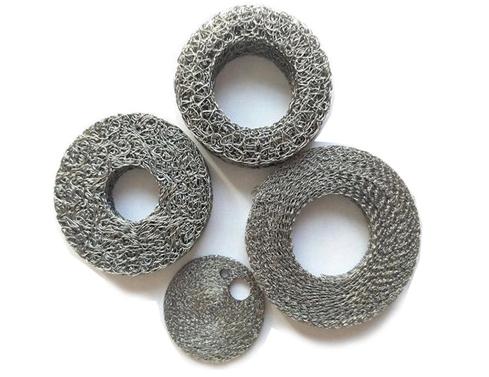 Truck Filtering Knitted Mesh Filter SS304 1L 40mm 50mm 60mm 80mm Muffler Damping Washer