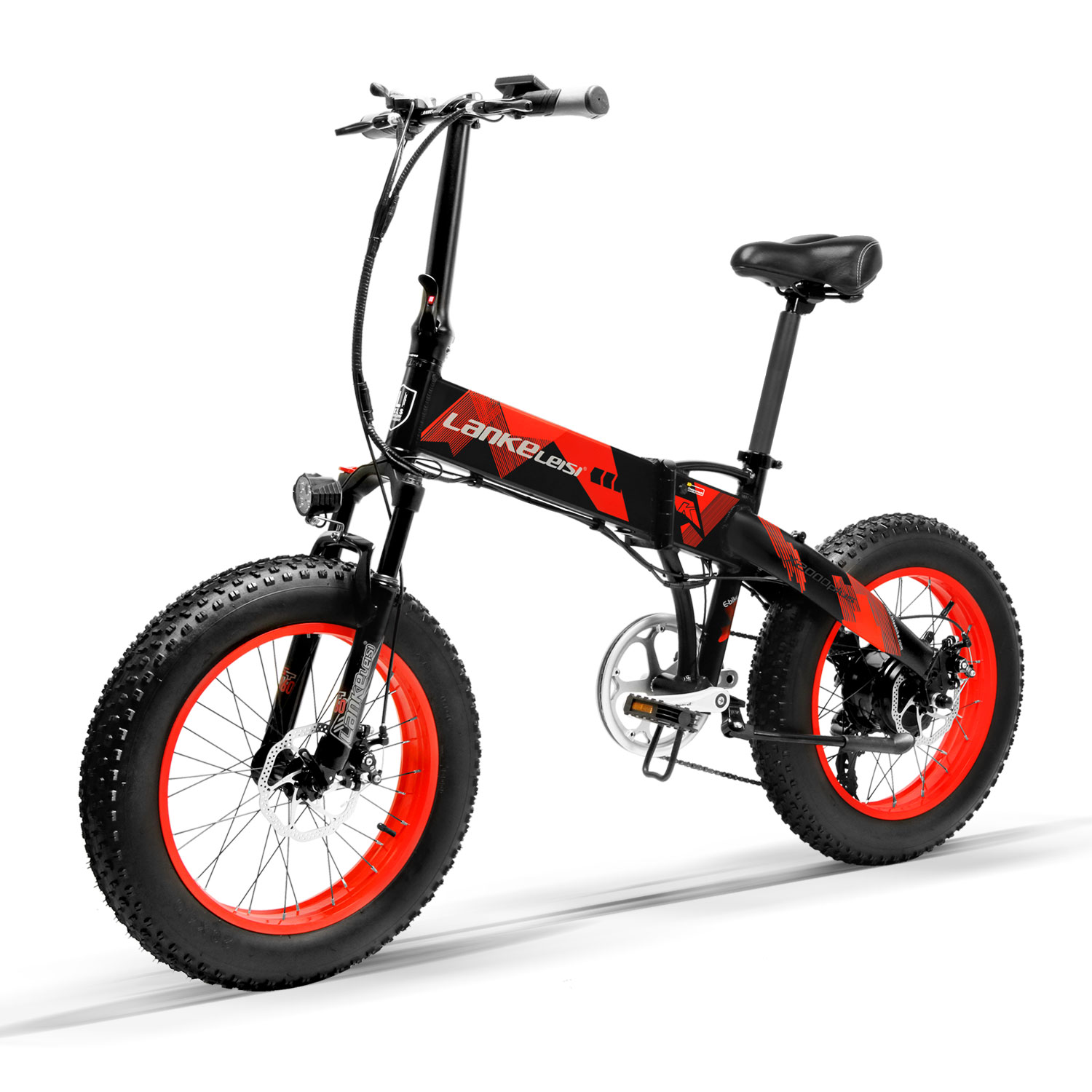 Non Slip Foldable 20 Inch Electric Bike Strong Grip Beaches Highways Use